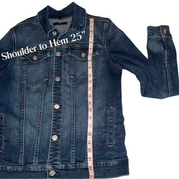 7 For All Mankind Classic Blue Denim Jacket - Picture 4 of 12